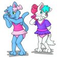 leppy and cyan by lepkitty