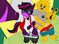 Me and my buddy Dogget taking a selfie by AlexanderPony