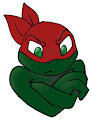 Turtle tot Rapheal- pouting