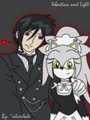Sebastian Michaelis and Light the cat