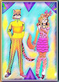 Totally 80's Cat Couple