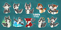 Tuskyn and muskie telegram stickers part 2