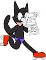 Fanny takes a picture of Figgy.