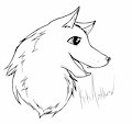 Wolf Headshot Lineart