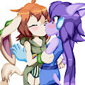 Commission - One step up a hug by goshaag