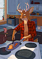 makin bacon pancakes by braineshrimp