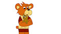 Little Kiba with Teddy Ruxpin by KibaSWolf