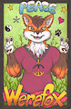 Peace werefox badge card by Boxice