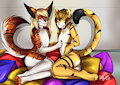 Purrfect playtime~ : Rakiya & mage_minime by PancakeBunny