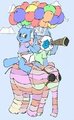 balloon ridin with an elephant by lepkitty