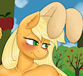 Bunny Suit Apple Jack by stubbornstallion
