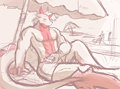 [sketch/doodle] Kinos on the beach
