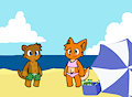 Jake and Carmen at The Beach by AquariusOtt