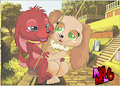 arineu jr and Sachiko playing park