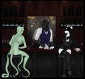 Another night at the dusty stool by Kibatheloanwolf