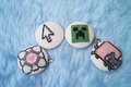 Cross stitch badges