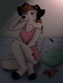 Sarah in PJs colored  by CW