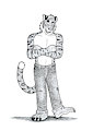 Not my Art / Drawn by Kaoruishere - Posing Tiger by DreamAndNightmare