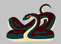titanoboa colored with pattern