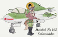 Martial Pinups: Heinkel He 162 Salamander by Simonov