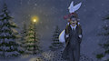 Winter Walk (night) by MiloNettle