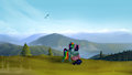 Looking Out Over Mountains
