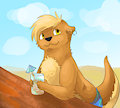 Gay Otter Boi on the Beach by bloodymascarade