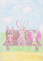 Amy having Ice Cream with Riliipah and Mimipah