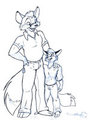 big and little foxes by MichaelHiggs