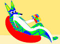reading comic's beanbag
