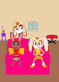 Amy and Cream Playing Nintendo Switch (Digital)