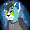 A blue cat's icon