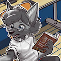 Derek at his Desk by kitaness