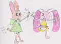 Amy and Mimipah Playing with Bells