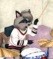 Trying Out The Drums