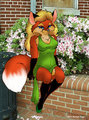 vixen with flowers