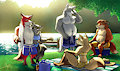 A Day at the Lake by hyenafur