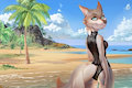 Beach Combing Beauty Alt Ver. Wallpaper - by Froxalt by Darkflamewolf