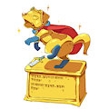 Hero→Dog→Golden dog  statue