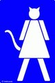 Furry Female Restroom Sign by otakuman