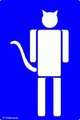 Furry Male Restroom Sign by otakuman