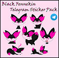 Black Fennekin Telegram Sticker Pack