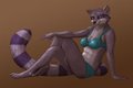 Jackiez lineless pinup commish by SiraLoba