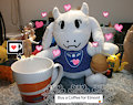 Goat mom demands your coffee!