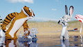 Judy and Tigress at the Beach