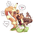 Lopunny wrestling pin