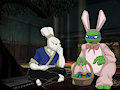 [FANART] Usagi and Leonardo's Easter