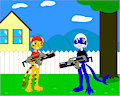 Lig and Mako on a bug-hunt