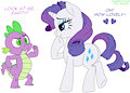 Rarity/Spike - Nice Cute Pony Dragon