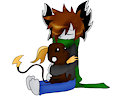 Rune and Sweetchu hugging ^w^ by RuneGalin